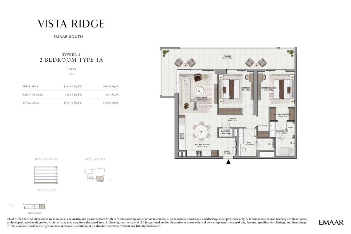 Ground Floor (Type 1A, Unit G04) - Vista Ridge Tower 2